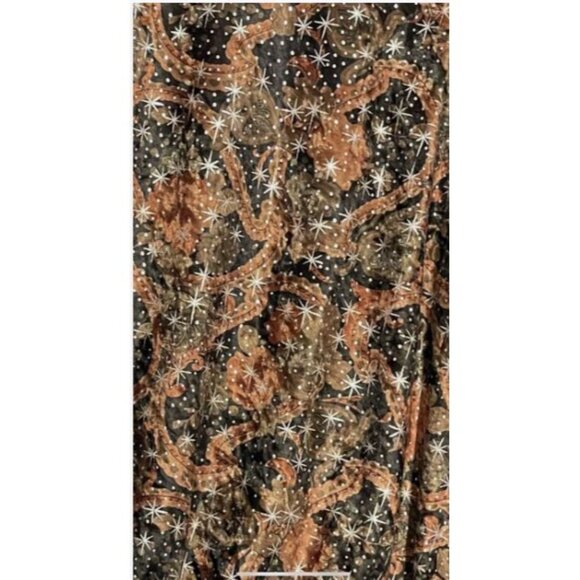 Chili Pepper Reversible Jacket Leaf Sparkle Pattern Windbreaker Zips Medium - Picture 6 of 14